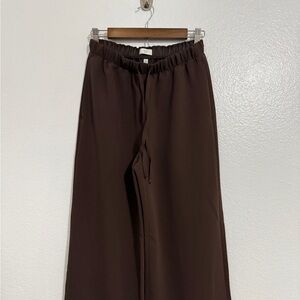 Aritzia WILFRED The Lodge Pant - Crepette | Rich Mocha Brown | Size Small